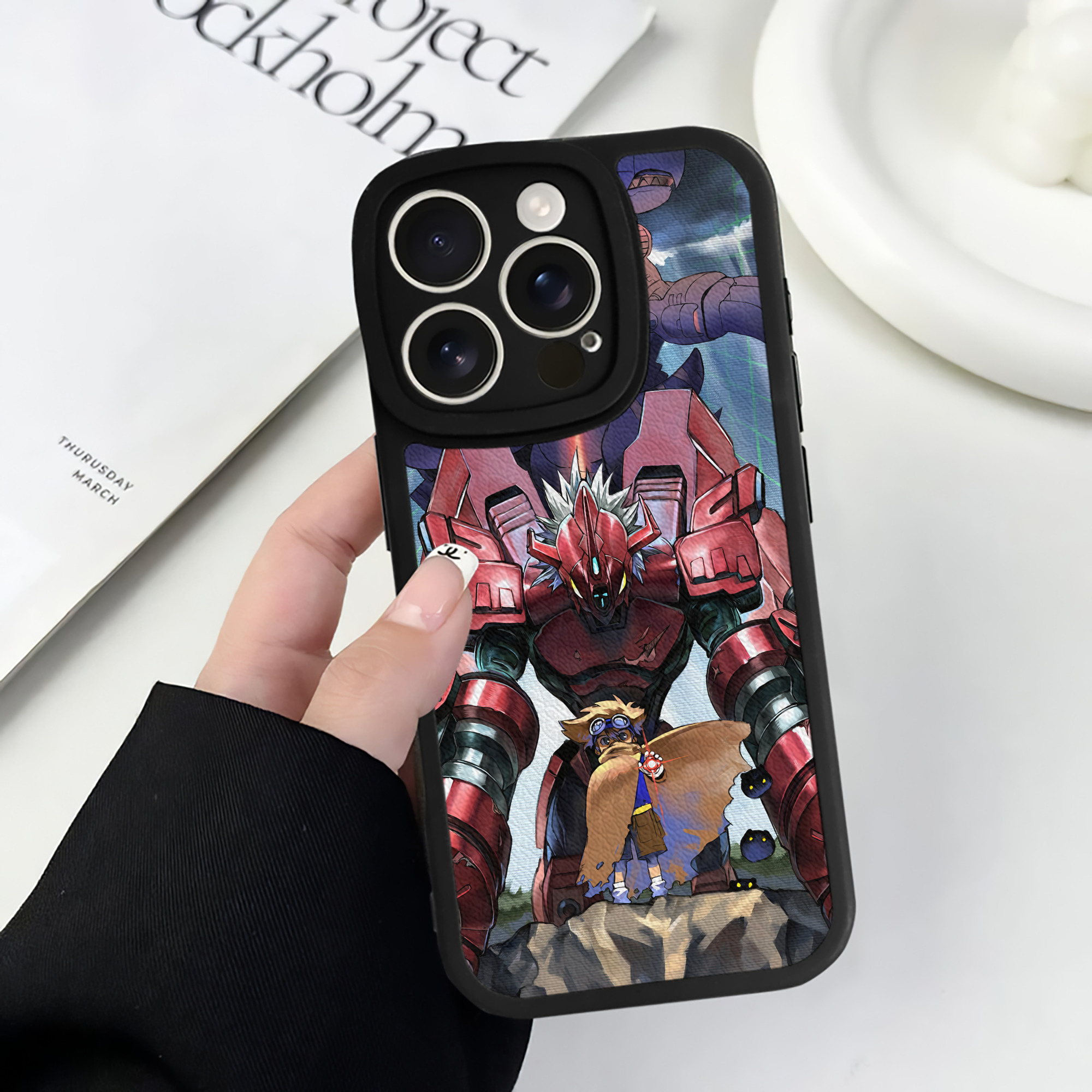 （画像用） Digimon デジタルモンスター/デジモン 【iPhone 16シリーズ対応】シリコンスマホケース（レザー調） 材質：シリコン